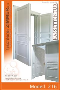 Modell 216 - zweiflügelige Kassettentür mit Zierfutter