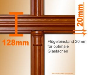 Denkmalschutzfenster IV58 - Kämpferhöhe 127mm