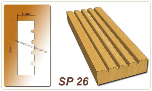 Schlagleistenprofil - SP 26 - Schlagleiste Holzfenster Tischlerei