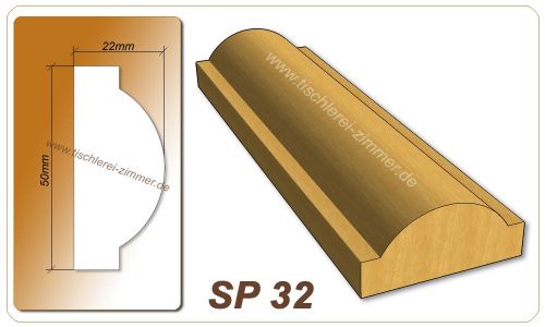 Schlagleistenprofil - SP 32 - Schlagleiste Holzfenster Tischlerei
