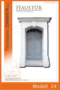 Haustür im historischen Look mit stilechten Zierelementen - Modell 24