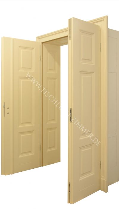 zweigflügelige Kassettentür (Innentür, Zimmertür) mit Kassettenfutter