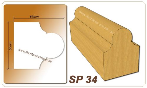 Schlagleistenprofil - SP 34 - Schlagleiste Holzfenster Tischlerei