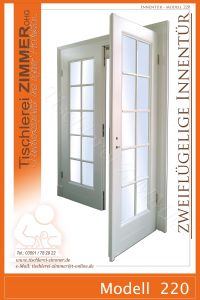 zweiflügelige Innentür mit Glas
