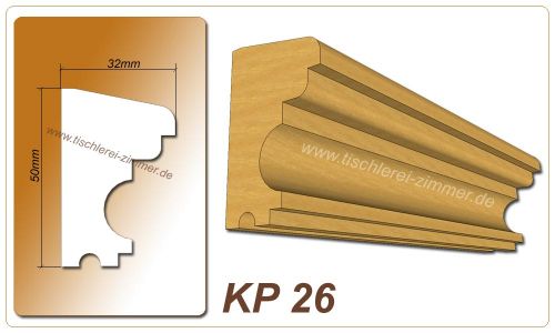 Kämpferprofil - KP 26 - Zierprofil aus Holz für Holzfenster - Tischlerei Zimmer