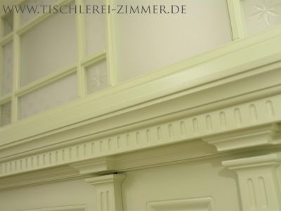 Kassettentür - Oberlicht mit Musselinglas