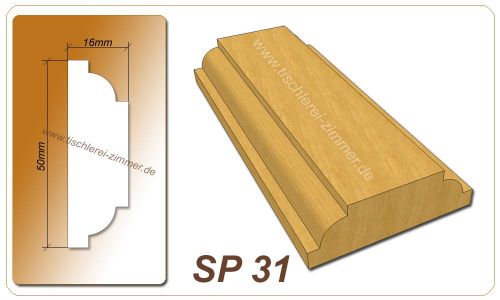 Schlagleistenprofil - SP 31 - Schlagleiste Holzfenster Tischlerei