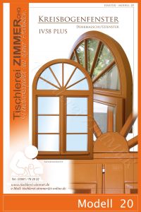 Modell 20 - Kreisbogen mit Sprossen ( im Oberlicht strahlenförmige Sprossenanordung )