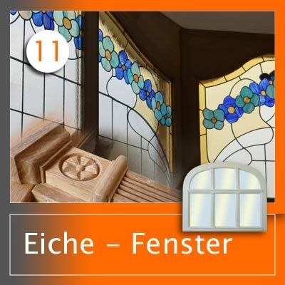 Projekt: Nachbau Eiche Fenster mit Bleiglas nach historischer Vorlage