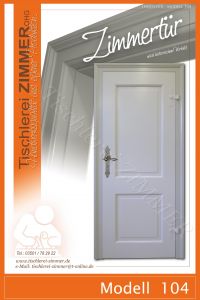 zweifarbige Kassettentür (Zarge dunkelgrau - Türblatt hellgrau)