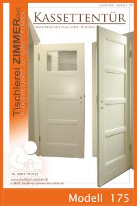 Kassettentür (Innentür, Zimmertür) mit Glasteil oder Füllung - Modell 175