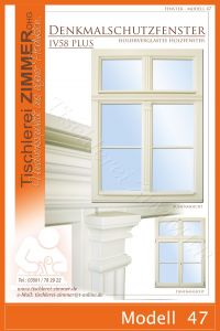 Modell 47 - Denkmalschutzfenster IV58 nach historischer Vorlage in Weiß
