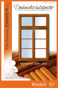Modell 97 - Fenster mit Afzelia-Lasur - Denkmalschutzfenster