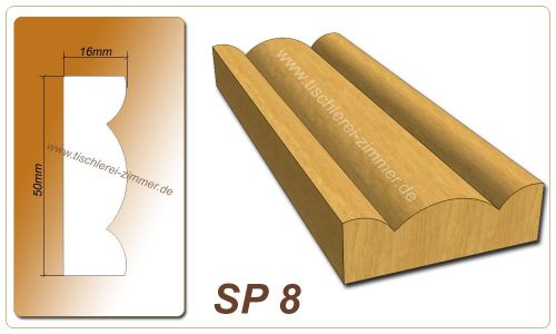 Schlagleistenprofil - SP 8 - Schlagleiste Holzfenster Tischlerei