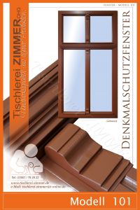 Modell 101 - braunes Denkmalschutzfenster