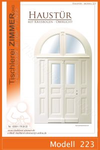 Haustür nach historischem Vorbild mit Kreisbogen-Oberlicht