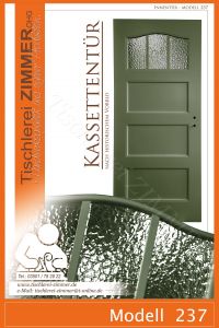 Kassettentür mit geschwungenem Oberlicht nach alten Vorlagen