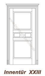 Massivholztüren mit gestaltetem Türrahmenprofil und Türkranz - Kassettentür, Innentür, Zimmertür - Modell 23