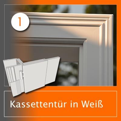 Projekt: Kassettentür, Innentür in Weiß
