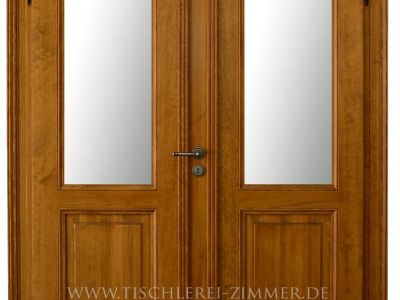 Kassettentür nach historischem Vorbild mit Ornamentglasscheiben - Innentür, Zimmertür im Landhausstil