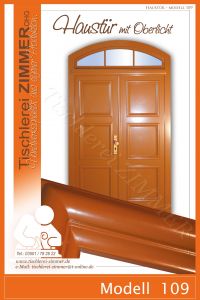 zweiflügelige Haustür mit rundem Oberlicht Modell 109