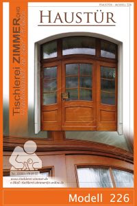 Haustür aus Eiche - Meisterstück - mit Segmentbogen-Oberlicht - Modell 226