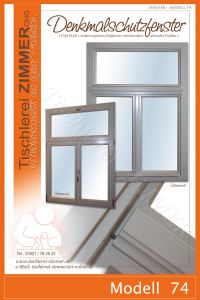 Modell 74 - Denkmalschutzfenster in Grau
