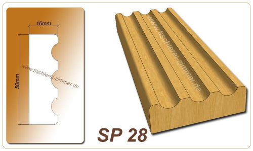 Schlagleistenprofil - SP 28 - Schlagleiste Holzfenster Tischlerei