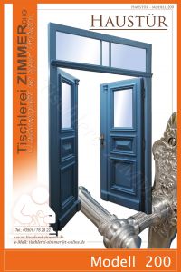 zweiflügelige Haustür nach historischem Vorbild