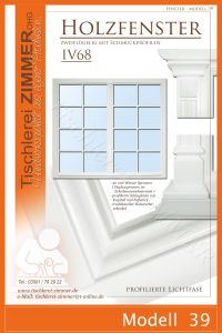 Modell 39 - großes 2 flügeliges Sprossenfenster mit profilerter Lichtfase