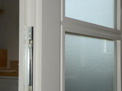 Glasfüllung der Innentür - Musselinglas Madras Punto - Stiltüren 20er Look