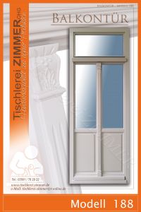 Balkontür mit Oberlicht und Zierkapitell