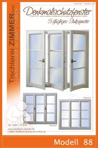 Modell 88 - 3-flügeliges Fenster ohne Mittelpfosten