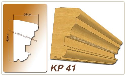 Kämpferprofil - KP 41 - Zierprofil aus Holz für Holzfenster - Tischlerei Zimmer