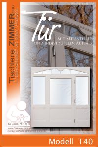 mehrteiliges Türelement  mit Oberlicht und festen Seitenteilen