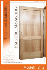 Haustür Massivholz lasiert - Modell 212