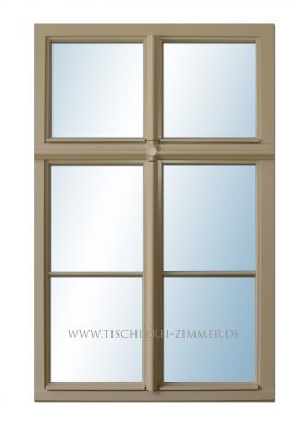denkmalgerechte Holzfenster mit Kreuzstock Knoten, Kreuzstockfenster